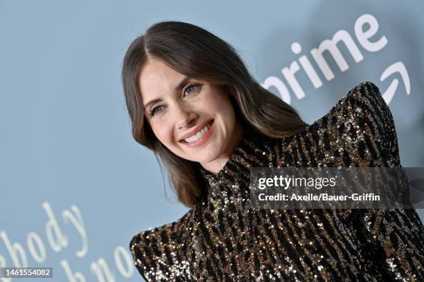 Alison Brie attends the Los Angeles Premiere of Prime Video's "Somebody I Used To Know" at Culver Theater on February 01, 2023 in Culver City,...