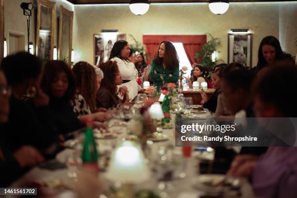 Lisa Joseph Metelus and Gina Prince-Bythewood joined CAA Amplify’s Black Women in Entertainment dinner at Mes Amis on February 01, 2023 in Los...