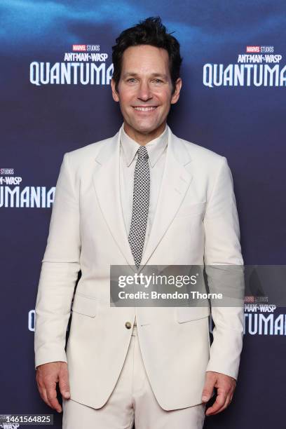 Paul Rudd attends the "Ant-Man and The Wasp: Quantumania" Sydney premiere at Hoyts Entertainment Quarter on February 02, 2023 in Sydney, Australia.