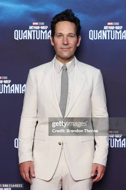 Paul Rudd attends the "Ant-Man and The Wasp: Quantumania" Sydney premiere at Hoyts Entertainment Quarter on February 02, 2023 in Sydney, Australia.