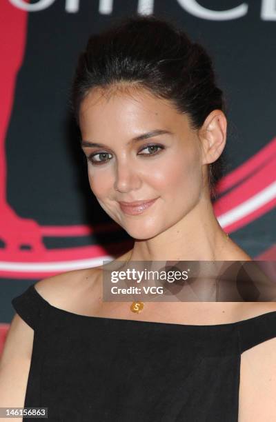 Katie Holmes attends 'Artistry on Ice' press conference at Sheraton Hotel on June 11, 2012 in Beijing, China.