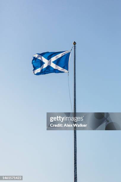 flag of scotland, st andrew's cross,  scottish saltire - asta fotografías e imágenes de stock
