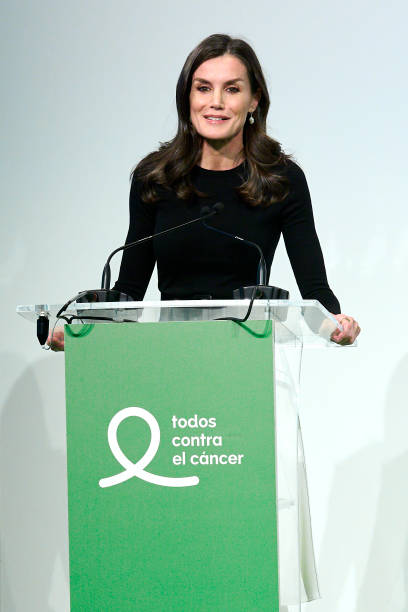 ESP: Queen Letizia Of Spain Attends The Project "Everyone Against Cancer" In Madrid
