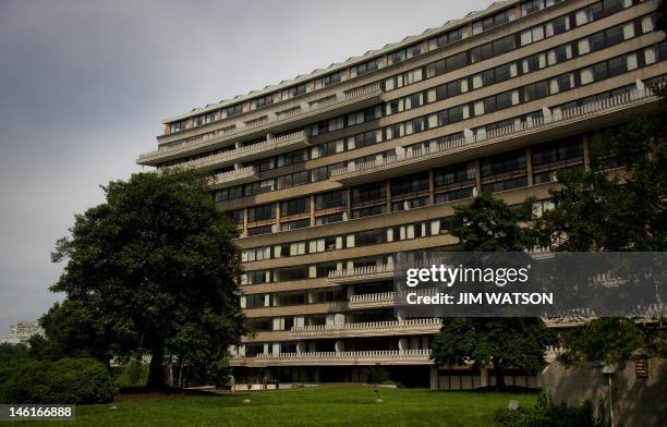 The Watergate Hotel is seen in Washington, DC, June 11, 2012. June 17, 2012 marks the 40th anniversary of the infamous Watergate break-in, which...