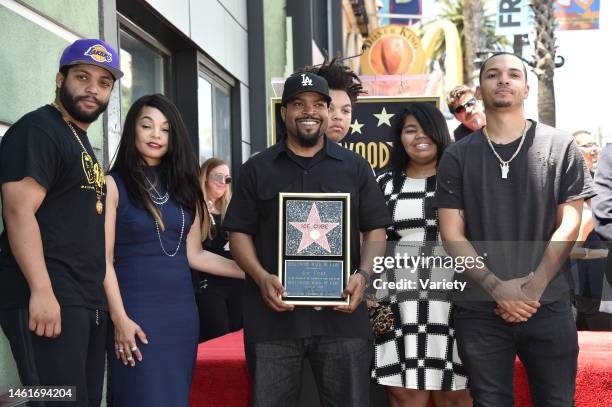 Ice Cube with wife Kimberly Woodruff and children, O'Shea Jackson Jr., Darryl Jackson, Kareema Jackson and Shareef Jackson