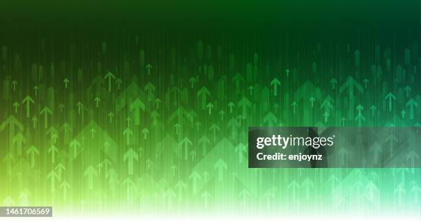 green arrows finance background illustration - money green background stock illustrations