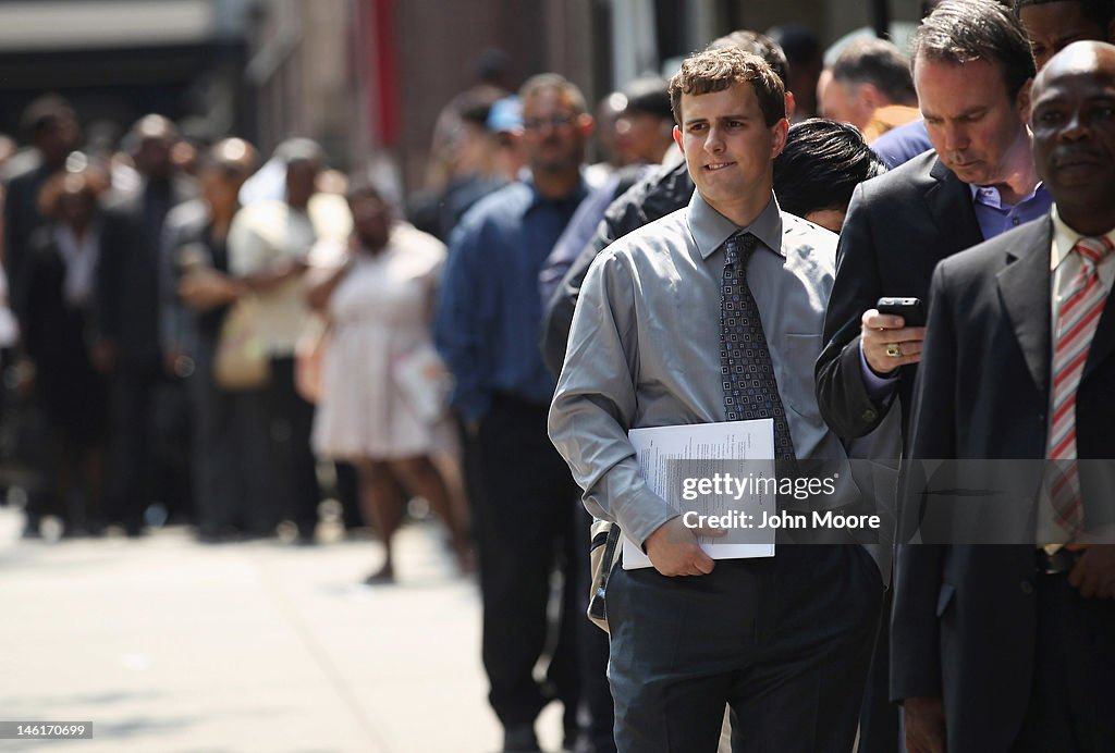 Job Fair Held In Midtown Manhattan