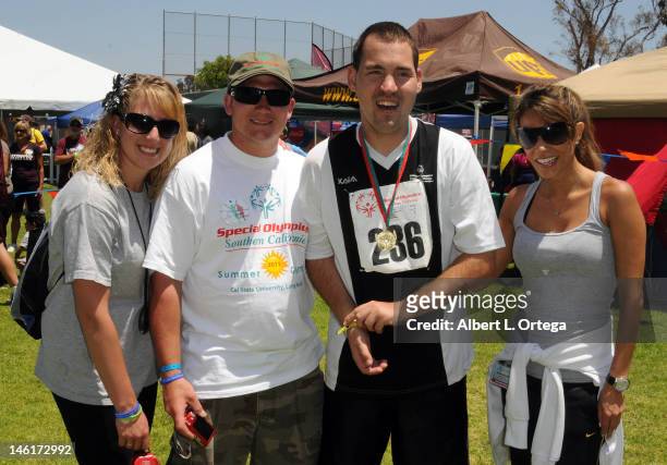 Model/La Lakers Scout Bonnie Jill Laflin participates in the 2012 Special Olympics Summer Games - Day 2 held at California State University Long...