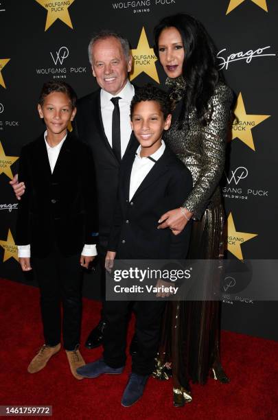 Wolfgang Puck, Gelila Assefa, Alexander Puck and Oliver Puck