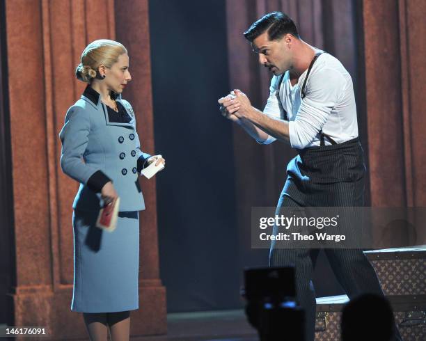 Elena Roger and Ricky Martin perform from 'Evita' onstage at the 66th Annual Tony Awards at The Beacon Theatre on June 10, 2012 in New York City.