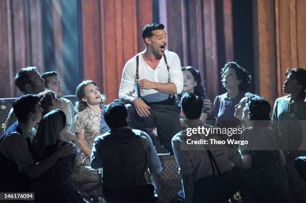 Ricky Martin performs from 'Evita' onstage at the 66th Annual Tony Awards at The Beacon Theatre on June 10, 2012 in New York City.