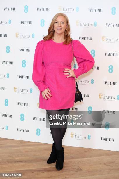 Sarah-Jane Mee attends the EE British Academy Film Awards 2023 Vanity Fair Rising Star BAFTAs pre-party at JOIA on February 02, 2023 in London,...