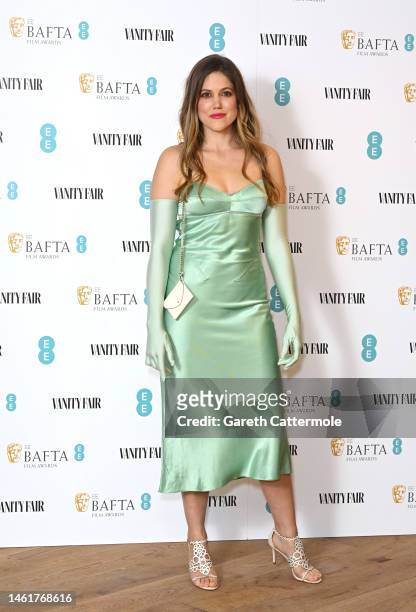 Charity Wakefield attends the EE British Academy Film Awards 2023 Vanity Fair Rising Star BAFTAs pre-party at JOIA on February 02, 2023 in London,...