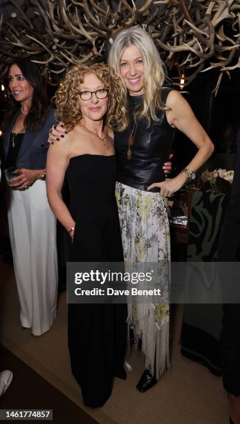 Kelly Hoppen and Diane Kordas attend an exclusive dinner hosted by Kelly Hoppen and Diane Kordas to celebrate the launch of Diane Kordas' Lifestyle...