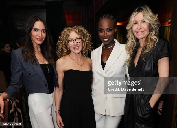 Lauren Silverman, Kelly Hoppen, Lorraine Pascale and Melissa Odabash attend an exclusive dinner hosted by Kelly Hoppen and Diane Kordas to celebrate...