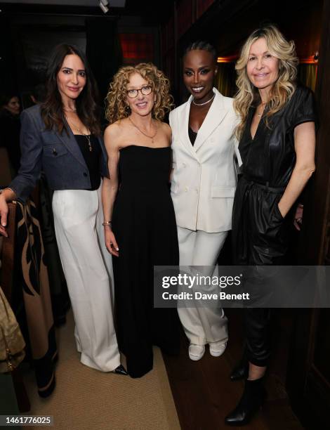 Lauren Silverman, Kelly Hoppen, Lorraine Pascale and Melissa Odabash attend an exclusive dinner hosted by Kelly Hoppen and Diane Kordas to celebrate...