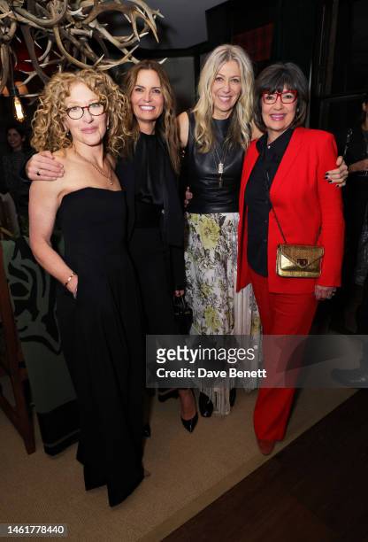 Kelly Hoppen, Gabriele Hackworthy, Diane Kordas and Christiane Amanpour attend an exclusive dinner hosted by Kelly Hoppen and Diane Kordas to...