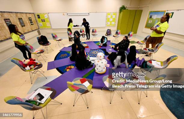 Compton, CA This is the restorative justice counseling room at Benjamin O. Davis Middle School in Compton on Thursday, February 2, 2023. The school...