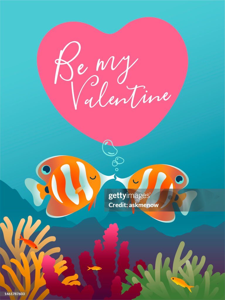 Two coral fish in love