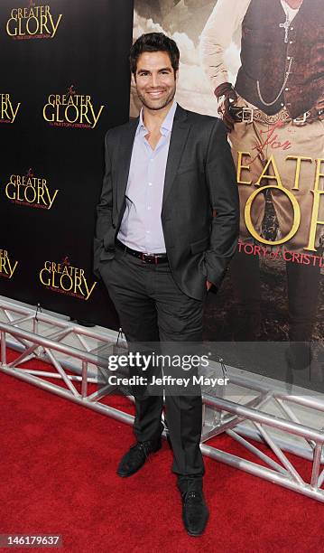 Jordi Vilasuso attends the Los Angeles premiere of ARC Entertainment's 'For Greater Glory' at AMPAS Samuel Goldwyn Theater on May 31, 2012 in Beverly...