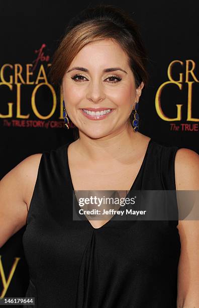 Karyme Lozano attends the Los Angeles premiere of ARC Entertainment's 'For Greater Glory' at AMPAS Samuel Goldwyn Theater on May 31, 2012 in Beverly...