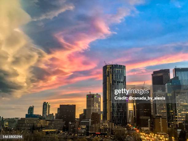 Calgary Fall Sunset Calgary Skyline Sunset Photos and Premium High Res Pictures - Getty Images
