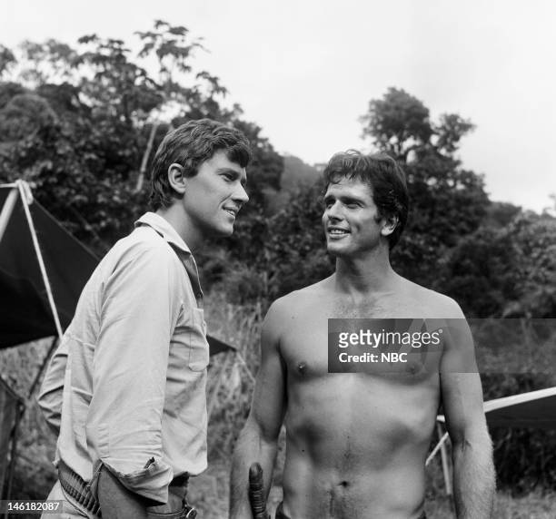 The Ultimate Weapon" Episode 2 -- Pictured: Andrew Prine as Peter Haines, Ron Ely as Tarzan --