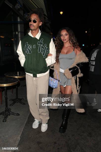 Jordan Stephens and Jade Thirlwall seen attending the Raye x Spotify party to celebrate the release of the debut album "My 21st Century Blues" at...