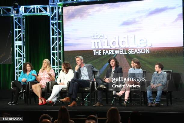 Eileen Heisler, Deann Heline, Patricia Heaton, Neil Flynn, Charlie McDermott, Eden Sher and Atticus Shaffer