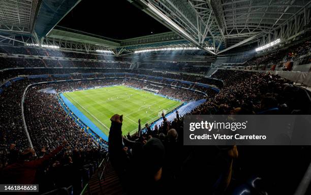 General view of Real Madrid Stadium during the LaLiga Santander match between Real Madrid CF and Valencia CF at Estadio Santiago Bernabeu on February...