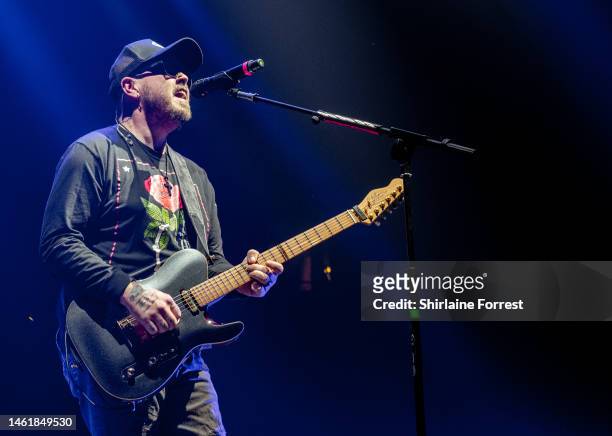 Chris Robertson of Black Stone Cherry performs at Manchester Arena on February 02, 2023 in Manchester, England.