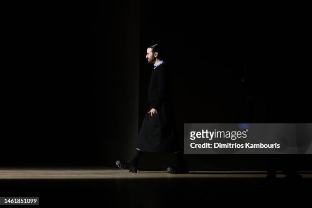 Designer Marc Jacobs walks the runway finale at the Marc Jacobs Runway Show 2023 at the Park Avenue Armory on February 02, 2023 in New York City.
