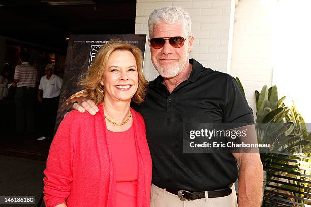 JoBeth Williams and Ron Perlman attend Screen Actors Guild Foundation 3rd Annual LA Golf Classic at Lakeside Golf Club on June 11, 2012 in Burbank,...