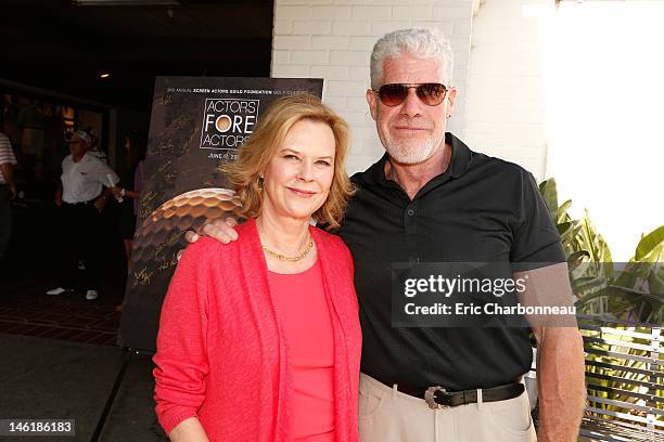 JoBeth Williams and Ron Perlman attend Screen Actors Guild Foundation 3rd Annual LA Golf Classic at Lakeside Golf Club on June 11, 2012 in Burbank,...