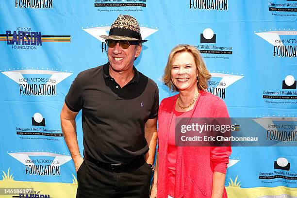 Tim Allen and JoBeth Williams attend Screen Actors Guild Foundation 3rd Annual LA Golf Classic at Lakeside Golf Club on June 11, 2012 in Burbank,...