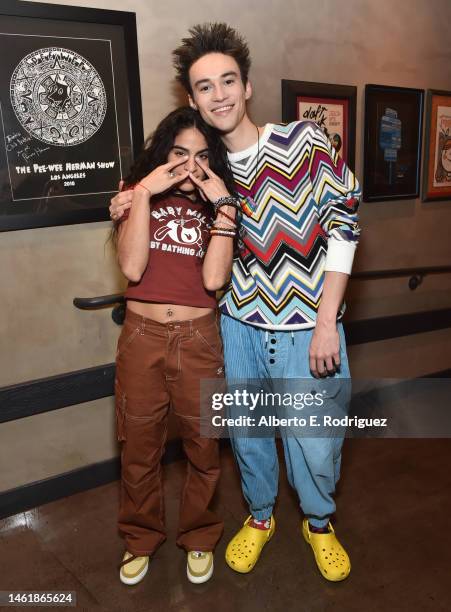 Jessie Reyez and Jacob Collier attend the 65th Grammy Awards-Grammy U Masterclass on February 02, 2023 in Los Angeles, California.