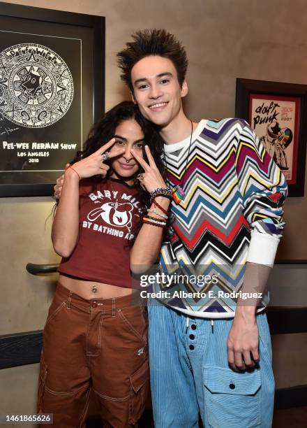 Jessie Reyez and Jacob Collier attend the 65th Grammy Awards-Grammy U Masterclass on February 02, 2023 in Los Angeles, California.