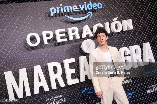 Actor Jorge Lopez attends the "Operacion Marea Negra" season 2 by Amazon Prime premiere at the Cine Callao on February 02, 2023 in Madrid, Spain.