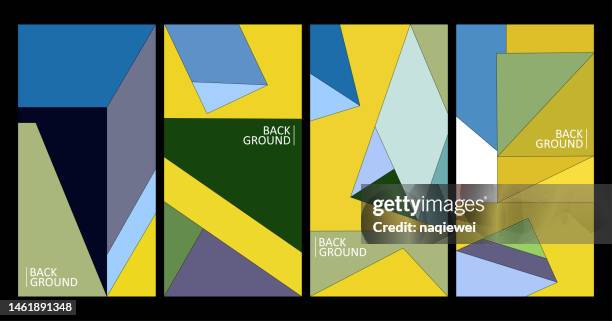 ilustrações de stock, clip art, desenhos animados e ícones de vector geometric minimalism design banner template backgrounds,cover and poster trendy abstract collage colors for book, cover, social media story,and page layout - asymmetry