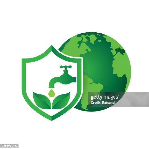 save water save earth - save planet stock illustrations