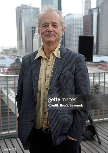 Actor Bill Murray walks during Poets House's 17th Annual Poetry Walk Across The Brooklyn Bridge on June 11, 2012 in Brooklyn, New York.