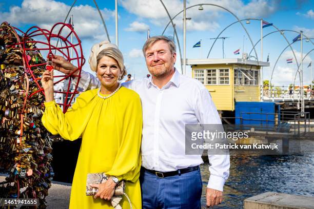Queen Maxima of The Netherlands and King Willem-Alexander of The Netherlands celebrate their 21st wedding anniversary by hanging a lock at the heart...