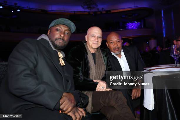 Will.i.am, Jimmy Iovine, and honoree Dr. Dre attend the Recording Academy Honors presented by The Black Music Collective during the 65th GRAMMY...