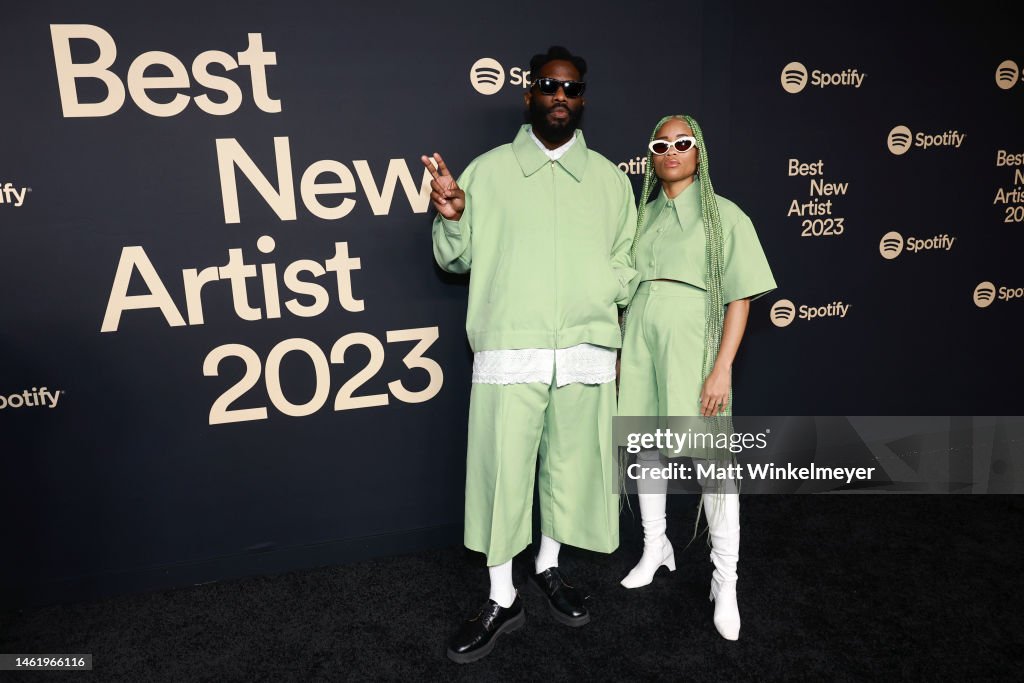 Tobe Nwigwe and Fat Nwigwe attend Spotify's 2023 Best New Artist