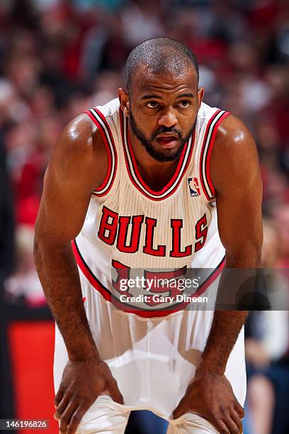 John Lucas of the Chicago Bulls waits to resume action against the Philadelphia 76ers in Game Two of the Eastern Conference Quarterfinals during the...