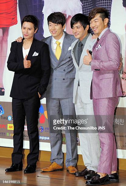 Kim Min-Jong, Kim Su-Ro, Jang Dong-Gun, and Lee Jong-Hyuk attend SBS Drama 'A Gentleman's Dignity' Press Conference at Patio9 on May 23, 2012 in...