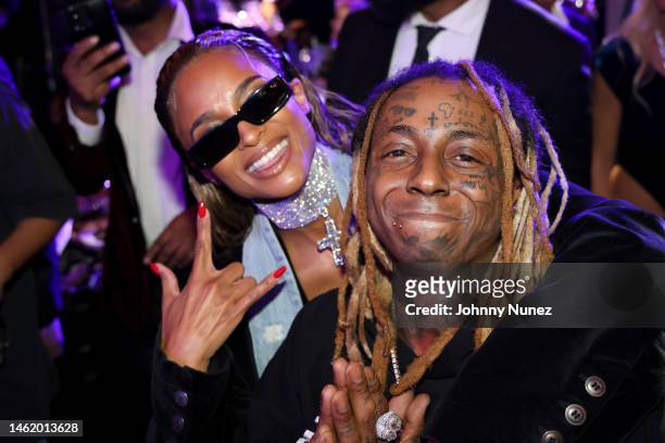 Ciara and honoree Lil Wayne attend the Recording Academy Honors presented by The Black Music Collective during the 65th GRAMMY Awards on February 02,...