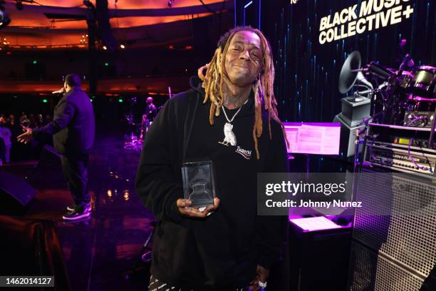 Honoree Lil Wayne accepts the Recording Academy Global Impact Award onstage during the Recording Academy Honors presented by The Black Music...