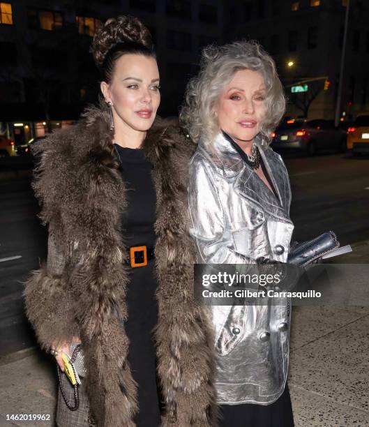 Actress Debi Mazar and singer-songwriter Debbie Harry are seen arriving to Marc Jacobs Runway Show 2023 at the Park Avenue Armory on February 02,...