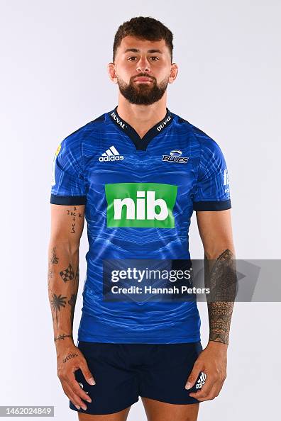 Jacob Rugby Jacob Ratumaitavuki-Kneepkens poses during the Blues Super Rugby 2023 ...